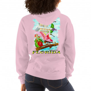 Florida Spoonbills Back print Unisex Hoodie