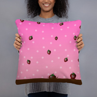 Chocolate Strawberry Pillow