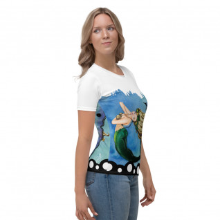 Blue Butterfly Mermaid Women's T-shirt